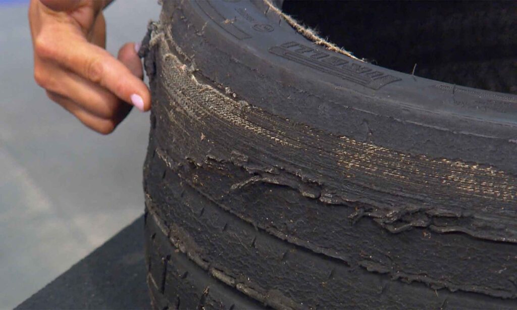 Unusual Wear Patterns on the Tire Tread